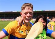 14 June 2023; Michael Collins of Clare celebrates after the Electric Ireland GAA Hurling All-Ireland Minor Championship Final match between Clare and Galway at FBD Semple Stadium in Thurles, Tipperary. Photo by Michael P Ryan/Sportsfile