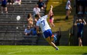 4 June 2023; Conor McCarthy of Monaghan celebrates after scoring his side's first goal during the GAA Football All-Ireland Senior Championship Round 2 match between Monaghan and Clare at St Tiernach's Park in Clones, Monaghan. Photo by Daire Brennan/Sportsfile