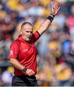 4 June 2023; Referee Conor Lane during the GAA Football All-Ireland Senior Championship Round 2 match between Roscommon and Sligo at Dr Hyde Park in Roscommon. Photo by Piaras Ó Mídheach/Sportsfile