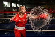 9 June 2023; Amy Broadhurst during a Team Ireland Boxing squad announcement in advance of the 2023 European Games at the Sport Ireland Institute in Dublin. The Olympic Federation of Ireland has today named the twelve boxers who will contest the European Games this month. The multi-sport Games offers a key opportunity for Team Ireland boxers to achieve Olympic Qualification with up to four Paris 2024 quota spots across each boxing category to be awarded at Krakow 2023. Photo by David Fitzgerald/Sportsfile