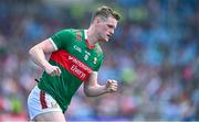 4 June 2023; Matthew Ruane of Mayo celebrates after kicking a point during the GAA Football All-Ireland Senior Championship Round 2 match between Mayo and Louth at Hastings Insurance MacHale Park in Castlebar, Mayo. Photo by Seb Daly/Sportsfile