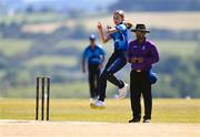 5 June 2023; Alice Tector of Typhoons during the Evoke Super Series 2023 match between Scorchers and Typhoons at Oak Hill Cricket Club in Kilbride, Wicklow. Photo by Tyler Miller/Sportsfile