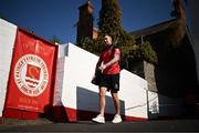 5 June 2023; Patrick McEleney of Derry City arrives before the SSE Airtricity Men's Premier Division match between St Patrick's Athletic and Derry City at Richmond Park in Dublin. Photo by Harry Murphy/Sportsfile
