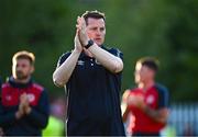 5 June 2023; St Patrick's Athletic manager Jon Daly after his side's victory in the SSE Airtricity Men's Premier Division match between St Patrick's Athletic and Derry City at Richmond Park in Dublin. Photo by Harry Murphy/Sportsfile