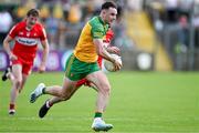 4 June 2023; Caolan McColgan of Donegal during the GAA Football All-Ireland Senior Championship Round 2 match between Donegal and Derry at MacCumhaill Park in Ballybofey, Donegal. Photo by Brendan Moran/Sportsfile