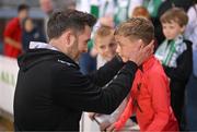 2 June 2023; Shamrock Rovers manager Stephen Bradley and his son Josh after the SSE Airtricity Men's Premier Division match between Shamrock Rovers and Dundalk at Tallaght Stadium in Dublin. Photo by Stephen McCarthy/Sportsfile