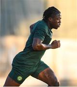 6 June 2023; Michael Obafemi during a Republic of Ireland training session at Calista Sports Centre in Antalya, Turkey. Photo by Stephen McCarthy/Sportsfile