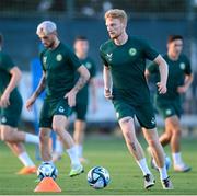 7 June 2023; Liam Scales during a Republic of Ireland training session at Calista Sports Centre in Antalya, Turkey. Photo by Stephen McCarthy/Sportsfile