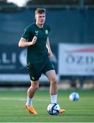 7 June 2023; Evan Ferguson during a Republic of Ireland training session at Calista Sports Centre in Antalya, Turkey. Photo by Stephen McCarthy/Sportsfile