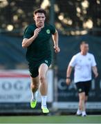 7 June 2023; Dara O'Shea during a Republic of Ireland training session at Calista Sports Centre in Antalya, Turkey. Photo by Stephen McCarthy/Sportsfile