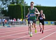 3 June 2023; Finn Diver of St Malachys Belfast, competes in the intermediate boys 1500m  during the 123.ie All Ireland Schools' Track and Field Championships at Tullamore in Offaly. Photo by Sam Barnes/Sportsfile