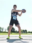 3 June 2023; James Quinn of Belvedere College, Dublin, competes in the senior boys discus during the 123.ie All Ireland Schools' Track and Field Championships at Tullamore in Offaly. Photo by Sam Barnes/Sportsfile