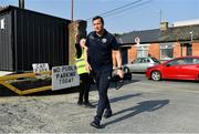 9 June 2023; St Patrick's Athletic manager Jon Daly makes his way into the stadium before the SSE Airtricity Men's Premier Division match between Drogheda United and St Patrick's Athletic at Weaver's Park in Drogheda, Louth. Photo by Tyler Miller/Sportsfile