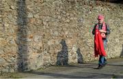 9 June 2023; A St Patrick's Athletic supporter makes his way into the stadium before the SSE Airtricity Men's Premier Division match between Drogheda United and St Patrick's Athletic at Weaver's Park in Drogheda, Louth. Photo by Tyler Miller/Sportsfile