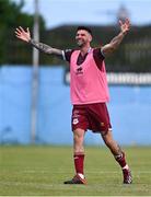9 June 2023; Adam Foley of Drogheda United celebrates after his side score their second goal during the SSE Airtricity Men's Premier Division match between Drogheda United and St Patrick's Athletic at Weaver's Park in Drogheda, Louth. Photo by Tyler Miller/Sportsfile
