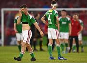 9 June 2023; Aaron Bolger of Cork City leaves the pitch after his side's defeat in the SSE Airtricity Men's Premier Division match between Cork City and Dundalk at Turner's Cross in Cork. Photo by Eóin Noonan/Sportsfile