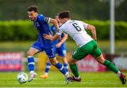 9 June 2023; Shane Griffin of Waterford in action against Luka Lovic of Bray Wanderers during the SSE Airtricity Men's First Division match between Waterford and Bray Wanderers at RSC in Waterford. Photo by Michael P Ryan/Sportsfile
