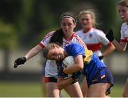 10 June 2023; Action from the 2023 All-Ireland U14 Gold Final between Derry and Tipperary at Clan na Gael GAA Club in Dundalk, Co. Louth Photo by Stephen Marken/Sportsfile
