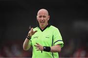10 June 2023; Referee Paul McCaughey during the 2023 All-Ireland U14 Platinum Final match between Cork and Mayo at McDonagh Park in Nenagh, Tipperary. Photo by Michael P Ryan/Sportsfile