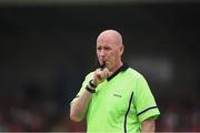 10 June 2023; Referee Paul McCaughey during the 2023 All-Ireland U14 Platinum Final match between Cork and Mayo at McDonagh Park in Nenagh, Tipperary. Photo by Michael P Ryan/Sportsfile