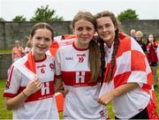 10 June 2023; Derry players celebrate after the 2023 All-Ireland U14 Gold Final between Derry and Tipperary at Clan na Gael GAA Club in Dundalk, Co. Louth. Photo by Stephen Marken/Sportsfile