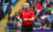 7 May 2023; Referee Brendan Cawley during the Connacht GAA Football Senior Championship Final match between Sligo and Galway at Hastings Insurance MacHale Park in Castlebar, Mayo. Photo by Ray McManus/Sportsfile