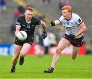 7 May 2023; Mark Walsh of Sligo in action against Peter Cooke of Galway during the Connacht GAA Football Senior Championship Final match between Sligo and Galway at Hastings Insurance MacHale Park in Castlebar, Mayo. Photo by Ray McManus/Sportsfile