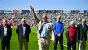 28 May 2023; Pat Hartigan of the Limerick team of 1973 who were introduced at half time on the Munster GAA Hurling Senior Championship Round 5 match between Limerick and Cork at TUS Gaelic Grounds in Limerick. Photo by Ray McManus/Sportsfile