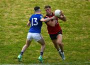 10 June 2023; Pat Havern of Down in action against Keelin McGann of Longford during the Tailteann Cup Preliminary Quarter Final match between Down and Longford at Pairc Esler in Newry, Down. Photo by Daire Brennan/Sportsfile
