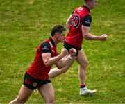 10 June 2023; Pat Havern of Down celebrates a late score during the Tailteann Cup Preliminary Quarter Final match between Down and Longford at Pairc Esler in Newry, Down. Photo by Daire Brennan/Sportsfile