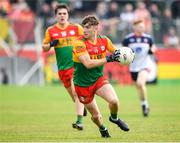 10 June 2023; Conor Crowley of Carlow during the Tailteann Cup Preliminary Quarter Final match between Carlow and New York at Netwatch Cullen Park in Carlow. Photo by Matt Browne/Sportsfile