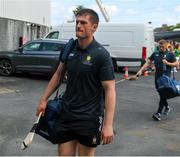 11 June 2023; Conor Cleary of Clare arrives before the Munster GAA Hurling Championship Final match between Clare and Limerick at TUS Gaelic Grounds in Limerick. Photo by John Sheridan/Sportsfile