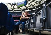 11 June 2023; Husband and wife, Aidan Quigley and Maureen Kelly from Kilkenny City watching the Munster SHC Final on the big screen in Croke Park before the Leinster GAA Hurling Senior Championship Final match between Kilkenny and Galway at Croke Park in Dublin. Photo by Stephen Marken/Sportsfile