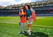 11 June 2023; Jacky McCullagh, age 11, from Ballincollig, Cork, with his mother Annette before the Leinster GAA Hurling Senior Championship Final match between Kilkenny and Galway at Croke Park in Dublin. Photo by Stephen Marken/Sportsfile
