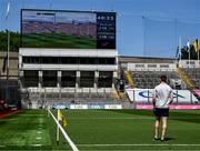 11 June 2023; TJ Reid of Kilkenny watches the Munster SHC final on the big screen before during the Leinster GAA Hurling Senior Championship Final match between Kilkenny and Galway at Croke Park in Dublin. Photo by Harry Murphy/Sportsfile