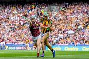 11 June 2023; Paddy Deegan of Kilkenny in action against Brian Concannon of Galway during the Leinster GAA Hurling Senior Championship Final match between Kilkenny and Galway at Croke Park in Dublin. Photo by Harry Murphy/Sportsfile