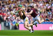 11 June 2023; Martin Keoghan of Kilkenny scores his side's first goal during the Leinster GAA Hurling Senior Championship Final match between Kilkenny and Galway at Croke Park in Dublin. Photo by Stephen Marken/Sportsfile
