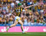 11 June 2023; Martin Keoghan of Kilkenny celebrates after scoring his side's first goal during the Leinster GAA Hurling Senior Championship Final match between Kilkenny and Galway at Croke Park in Dublin. Photo by Stephen Marken/Sportsfile