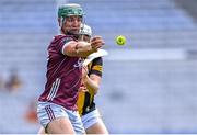 11 June 2023; Fintan Burke of Galway in action against Cian Kenny of Kilkenny during the Leinster GAA Hurling Senior Championship Final match between Kilkenny and Galway at Croke Park in Dublin. Photo by Piaras Ó Mídheach/Sportsfile