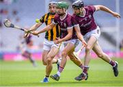 11 June 2023; Galway players Jack Grealish, 2, and Joseph Cooney in action against Conor Fogarty of Kilkenny during the Leinster GAA Hurling Senior Championship Final match between Kilkenny and Galway at Croke Park in Dublin. Photo by Piaras Ó Mídheach/Sportsfile