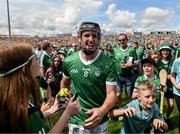 11 June 2023; Darragh O'Donovan of Limerick celebrates after the Munster GAA Hurling Championship Final match between Clare and Limerick at TUS Gaelic Grounds in Limerick. Photo by Daire Brennan/Sportsfile