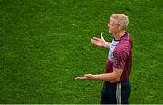 11 June 2023; Galway manager Henry Shefflin reacts during the Leinster GAA Hurling Senior Championship Final match between Kilkenny and Galway at Croke Park in Dublin. Photo by Seb Daly/Sportsfile