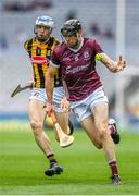 11 June 2023; Joseph Cooney of Galway in action against Huw Lawlor of Kilkenny during the Leinster GAA Hurling Senior Championship Final match between Kilkenny and Galway at Croke Park in Dublin. Photo by Stephen Marken/Sportsfile