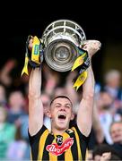 11 June 2023; Kilkenny captain Eoin Cody lifts the Bob O'Keeffe Cup after his side's victory in the Leinster GAA Hurling Senior Championship Final match between Kilkenny and Galway at Croke Park in Dublin. Photo by Harry Murphy/Sportsfile
