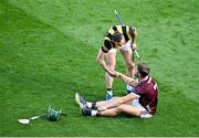 11 June 2023; Fintan Burke of Galway and Conor Fogarty of Kilkenny shake hands after the Leinster GAA Hurling Senior Championship Final match between Kilkenny and Galway at Croke Park in Dublin. Photo by Seb Daly/Sportsfile
