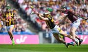 11 June 2023; Martin Keoghan of Kilkenny in action against Gearóid McInerney of Galway during the Leinster GAA Hurling Senior Championship Final match between Kilkenny and Galway at Croke Park in Dublin. Photo by Stephen Marken/Sportsfile