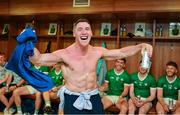 11 June 2023; Sean Finn of Limerick celebrates after the Munster GAA Hurling Championship Final match between Clare and Limerick at TUS Gaelic Grounds in Limerick. Photo by Ray McManus/Sportsfile