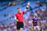 11 June 2023; Referee Seán Stack during the Leinster GAA Hurling Senior Championship Final match between Kilkenny and Galway at Croke Park in Dublin.  Photo by Piaras Ó Mídheach/Sportsfile