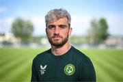 13 June 2023; Troy Parrott poses for a portrait during a Republic of Ireland media session at Calista Sports Centre in Antalya, Turkey. Photo by Stephen McCarthy/Sportsfile