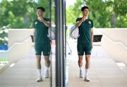 13 June 2023; Callum O’Dowda moves between stations during a Republic of Ireland media session at Calista Sports Centre in Antalya, Turkey. Photo by Stephen McCarthy/Sportsfile
